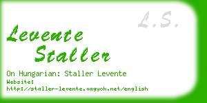 levente staller business card